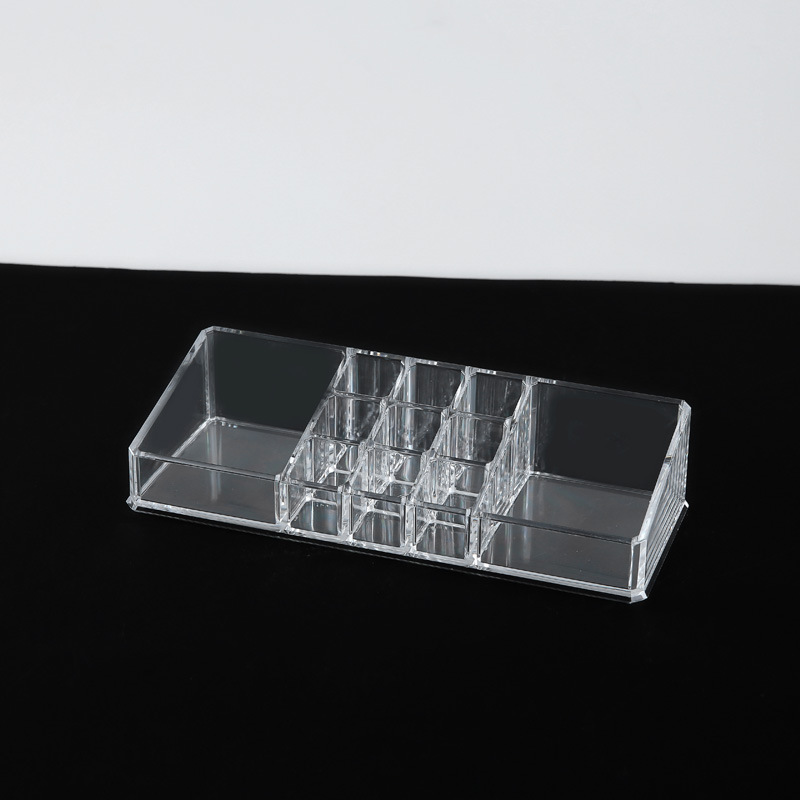 Qiaofeng Desktop Organization and Storage Box, multi-functional dust-proof cosmetics storage box, lid-free plastic lipstick storage box