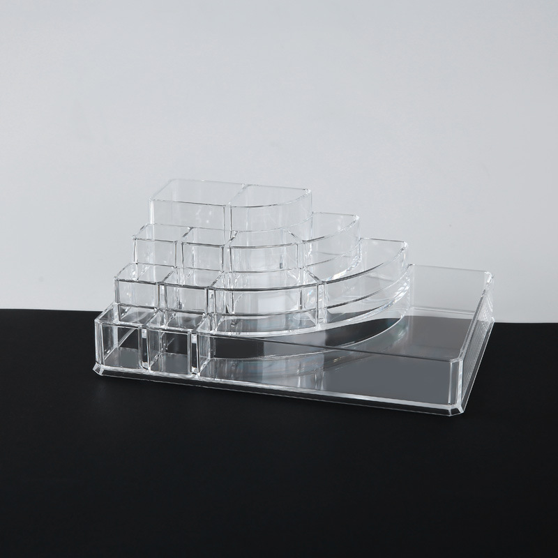 European and American creative stepped lipstick, perfume and lip balm desktop organization and storage box, girls' jewelry and necklace storage box. details Picture