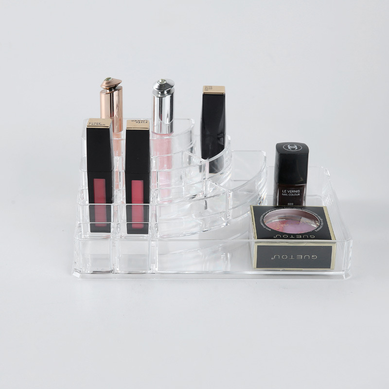 European and American creative stepped lipstick, perfume and lip balm desktop organization and storage box, girls' jewelry and necklace storage box. Specification image