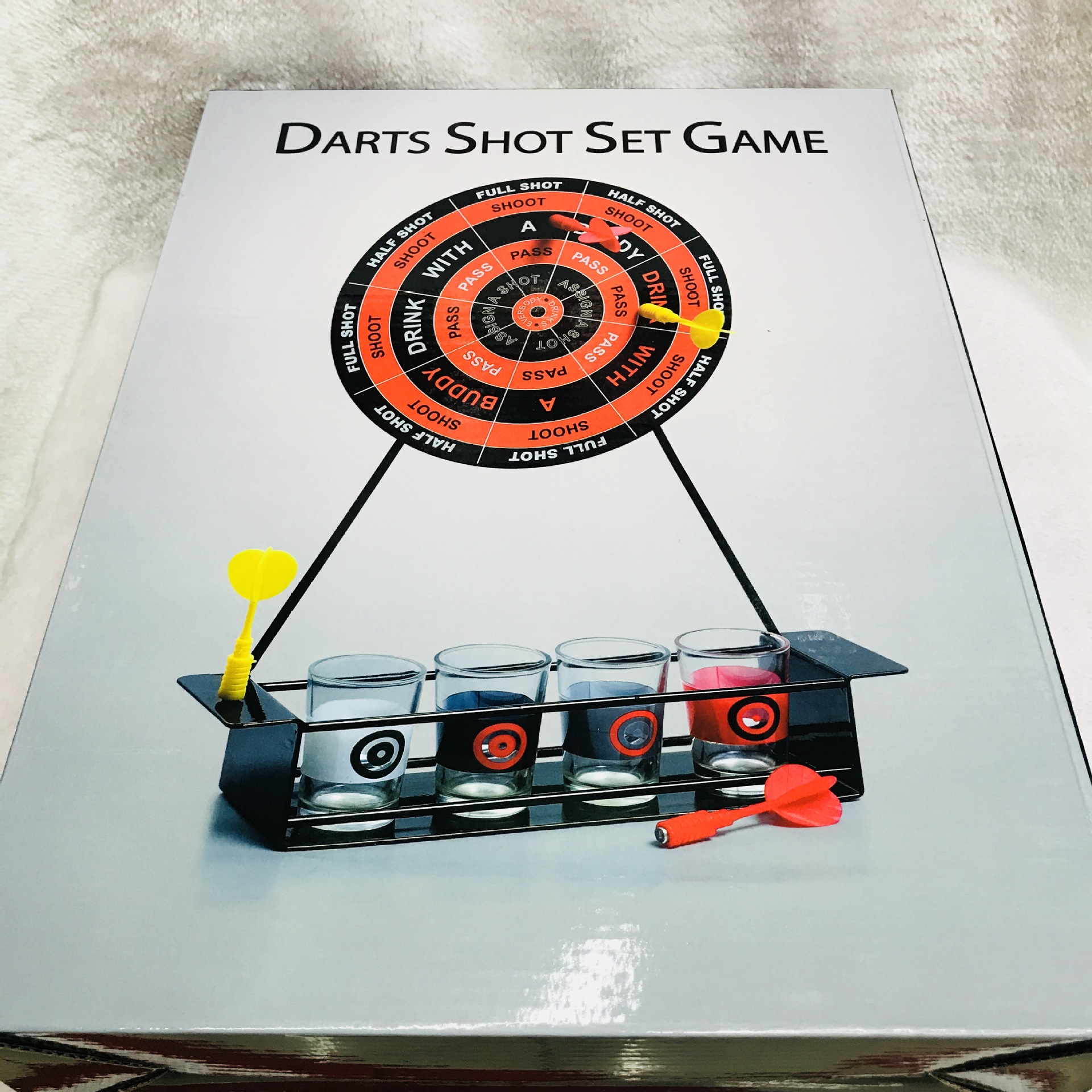 DARTS SHOT SET GAME 迷你桌面铁架磁性飞镖酒杯游戏 酒吧聚会详情图2