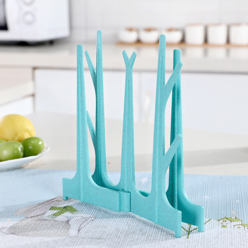 厨房可折叠沥水杯架 婴儿宝宝奶瓶沥水架 漱口杯支架白底实物图