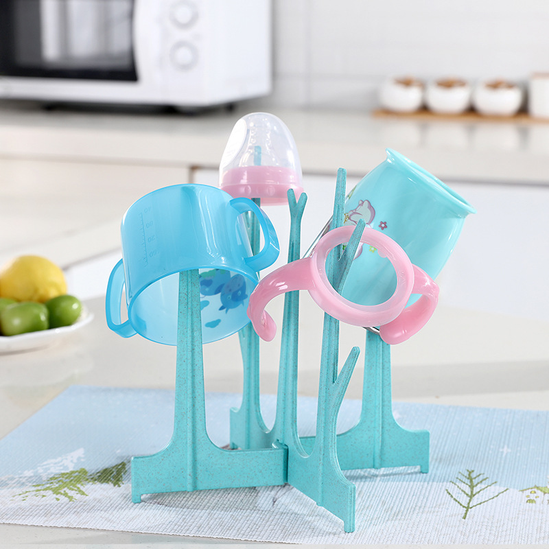 厨房可折叠沥水杯架 婴儿宝宝奶瓶沥水架 漱口杯支架产品图