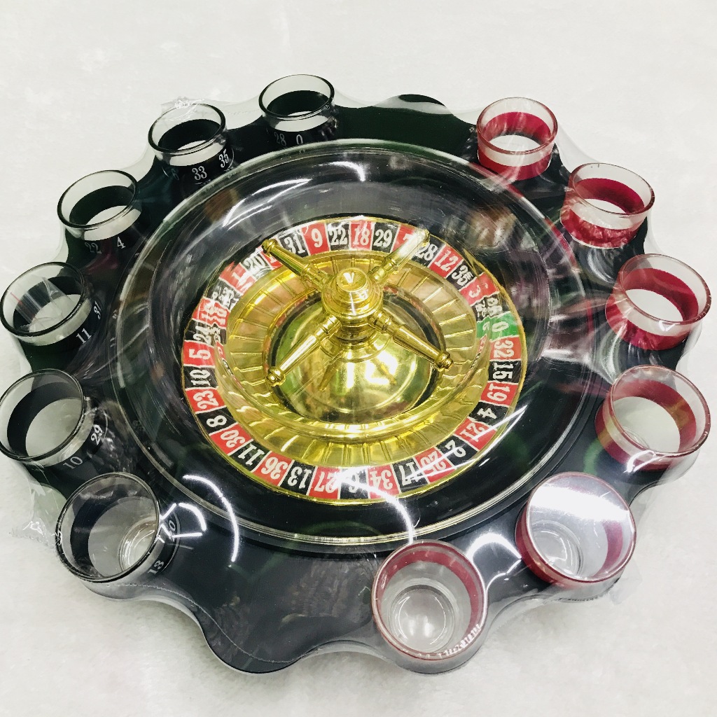 Roulette Drinking Game 12孔杯烈 俄罗斯转轮盘 酒杯游戏 转转乐