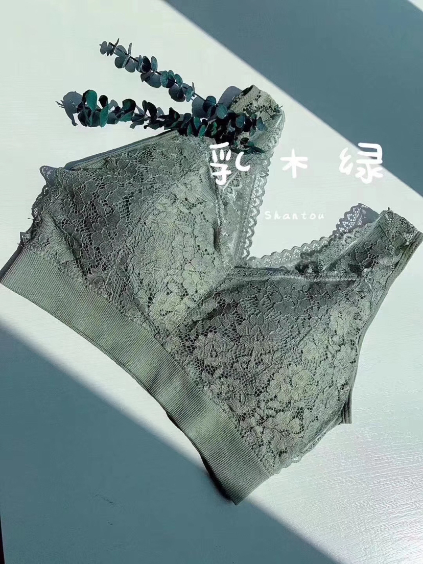New lace beauty back breast wiper bra breathable and rieless sleep easy back details Picture