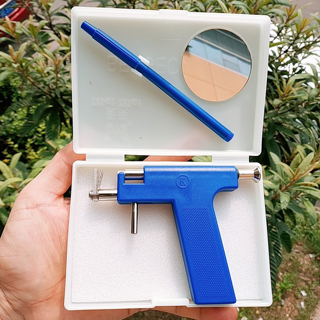 直销打耳洞工具套装打耳枪 无痛穿耳器耳洞枪 不锈钢耳钉枪加子弹细节图