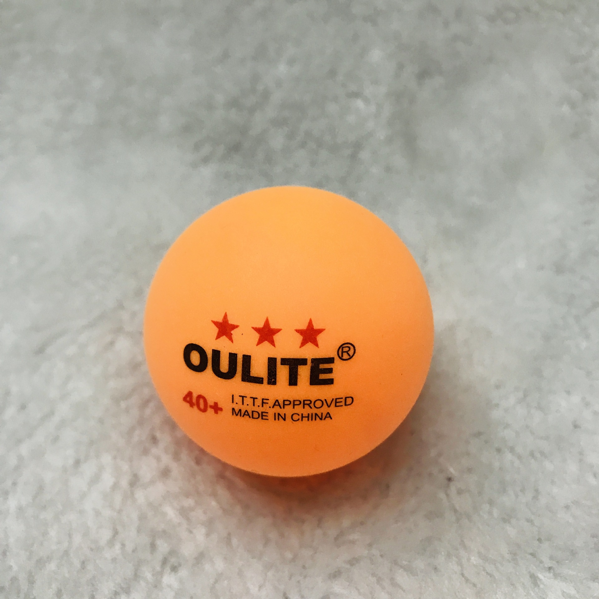 OULITE乒乓球 三星40+ABS新材料 高弹耐打比赛训练专用球可印LOGO细节图