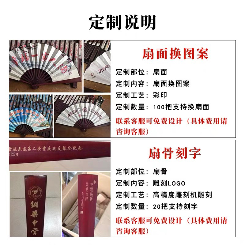 扇子/塑料扇子/漆扇/广告扇子/扇子女夏季中国风细节图