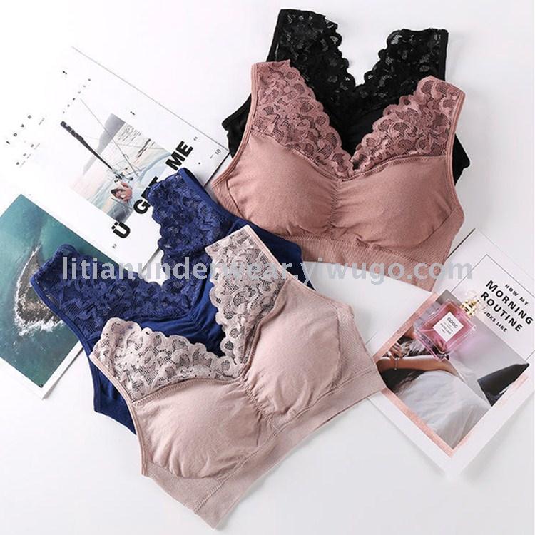 New style seamless lace vest top bottom with beautiful back wrap and ribless undergarments thumbnail