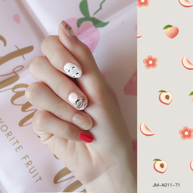 JOYME凝胶指甲贴纸 22贴美甲贴饰品 可爱粉色系 防水耐磨