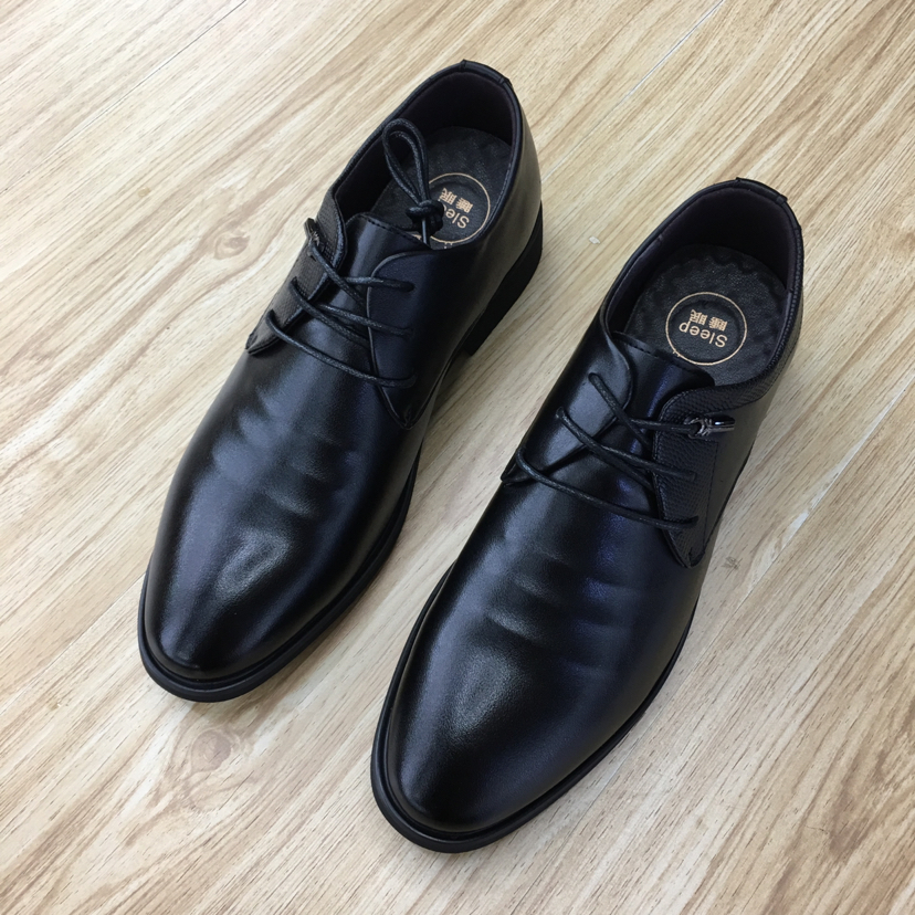 Men's New Four Seasons Lace-Up Leather Shoes Office Workers Must Pointy Work Shoes Professional Shoes details Picture