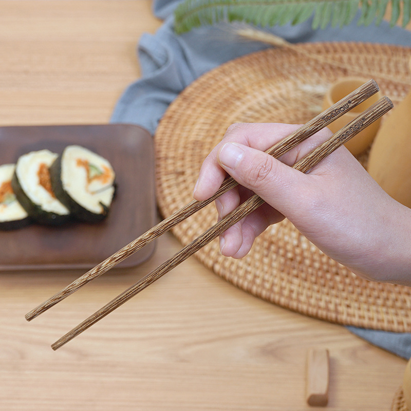 松光鸡翅木质筷子家用无漆蜡福建三明天然环保实木餐具产品图