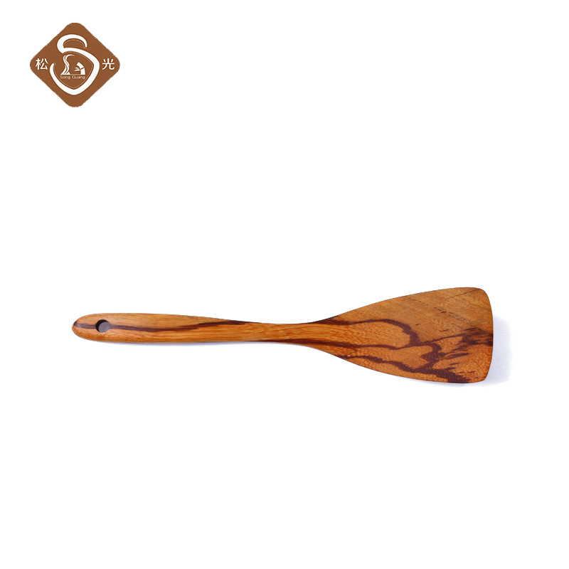 Songguang Solid Wood Spatula Cooking Wood Spatula Wooden Spatula Non-Stick Special Wooden Shovels Manufacturers Wholesale Application Scenario