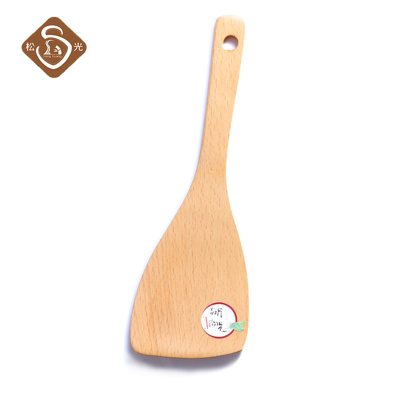 Pine Spatula Beech Spatula Skew Spatula Cooking Wood Spatula Tableware For Non-Stick Pans Non-Lacquered Wood Spatula details Picture