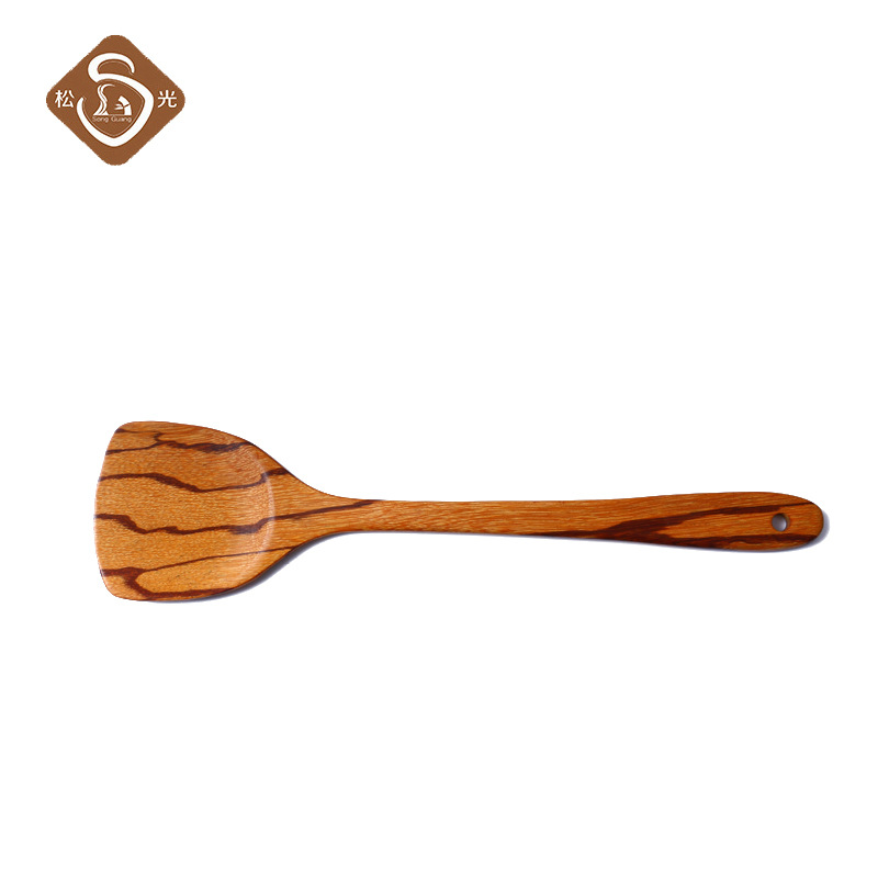 Matsu Light New Extended Handle Wooden Cooking Shovel Quality Kitchen Wooden Spatula Non-Stick Special Flat Shovel Application Scenario