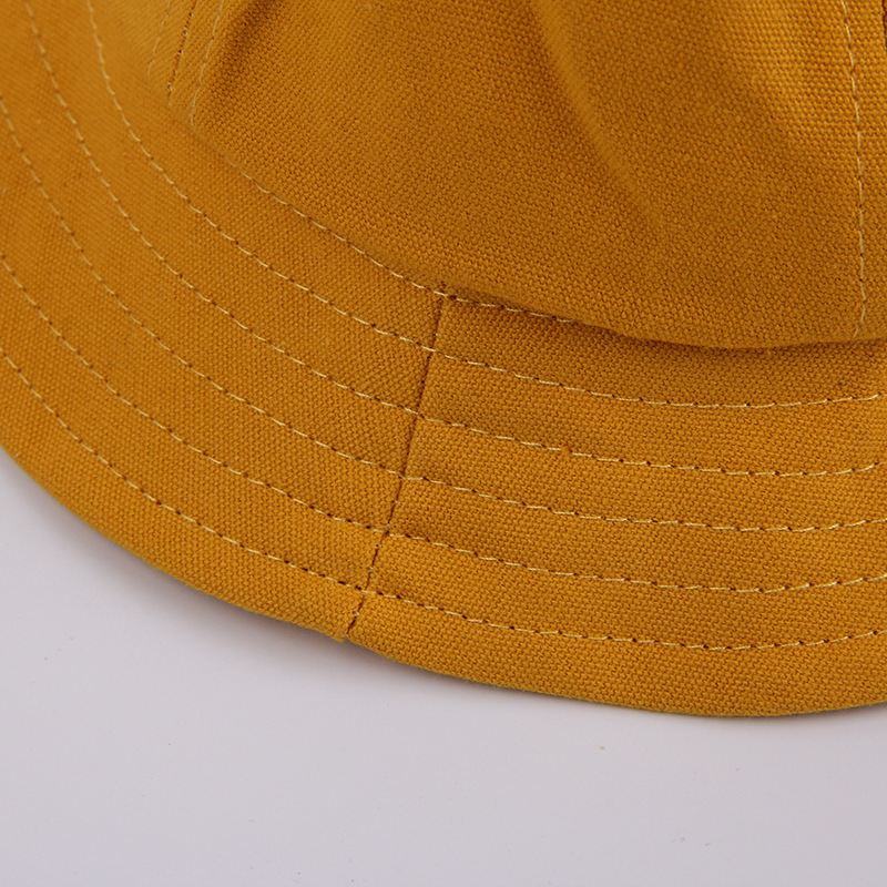 Children's Fisherman Hat Tide Girls Basin Hat Summer Cool Hat Thin Spring And Autumn Canvas Sun Hat Item Picture