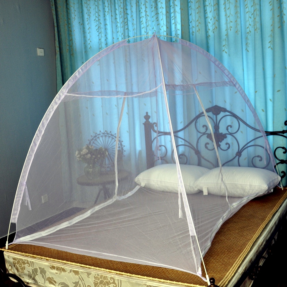 蒙古包蚊帐 1.8M双人全自动魔术蒙古包蚊帐折叠免安装玻杆支架详情图3