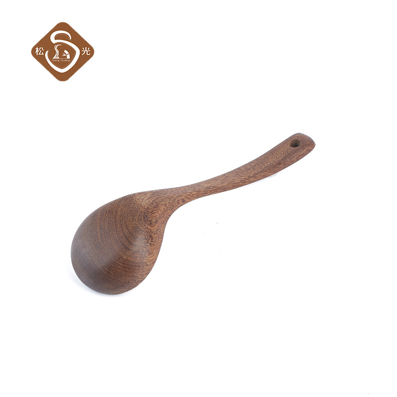 Pine Light Chicken Wings Wood Oil Spoon Log Unlacquered Soup Spoon Natural Bent Spoon Cooking Spoon Porridge Spoon Kitchen Utensils Wholesale Specification drawing