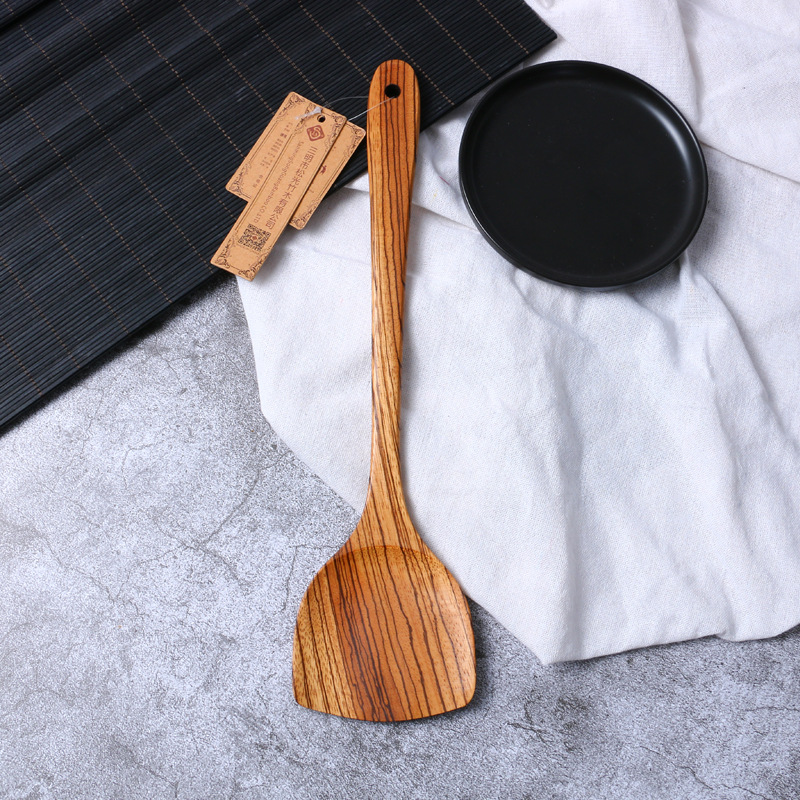 Wood Spatula For Pine Light Non-Stick Pan Eogon Wood Pan Spatula New Chinese Cooking Spatula Long Handle Stir-Frying Spatula Application Scenario