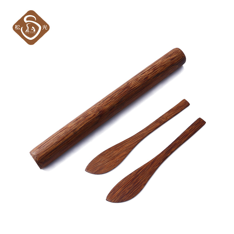 Songguang Pure Wooden Small Rolling Pin Hand Noodle Dumpling Stick Set Household Dumpling Skin Dumpling Skin Specification drawing