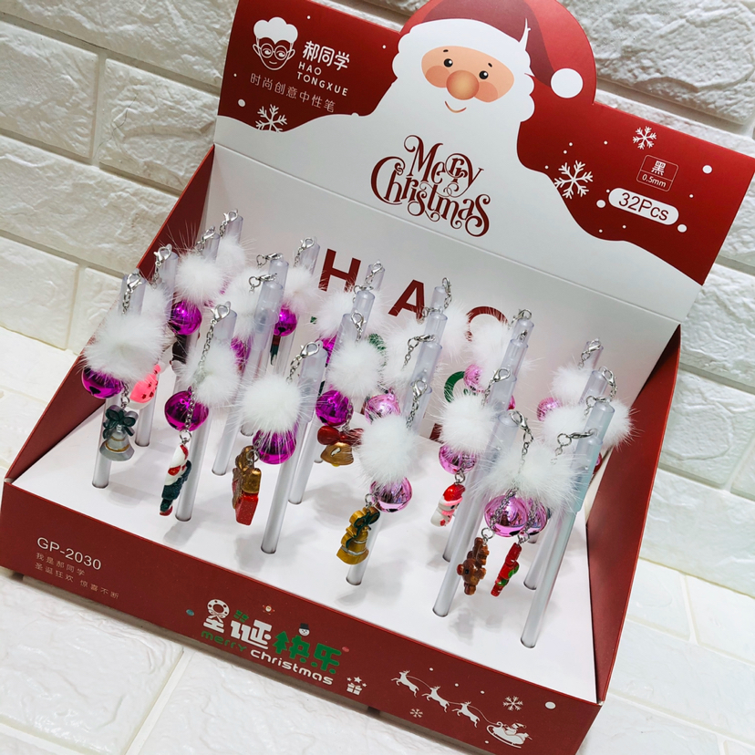 郝同学创意精品圣诞挂件中性笔 吊坠笔 创意中性笔图