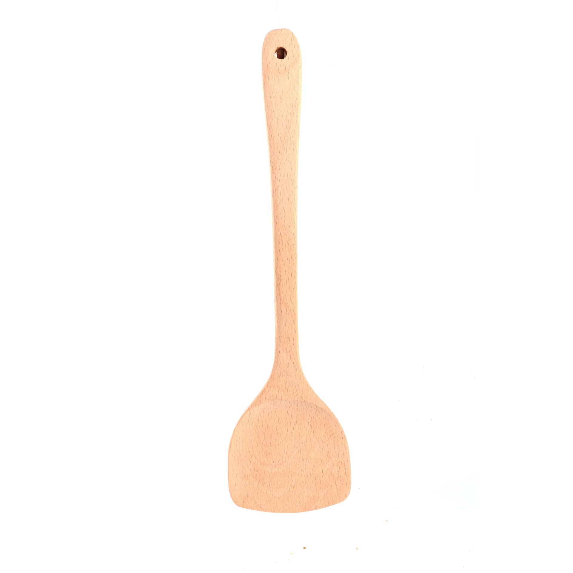 Matsu Light Non-Stick Pan Spatula Beech Long Handle Anti-Scalding Cooking Tools Kitchen Helper Item Picture