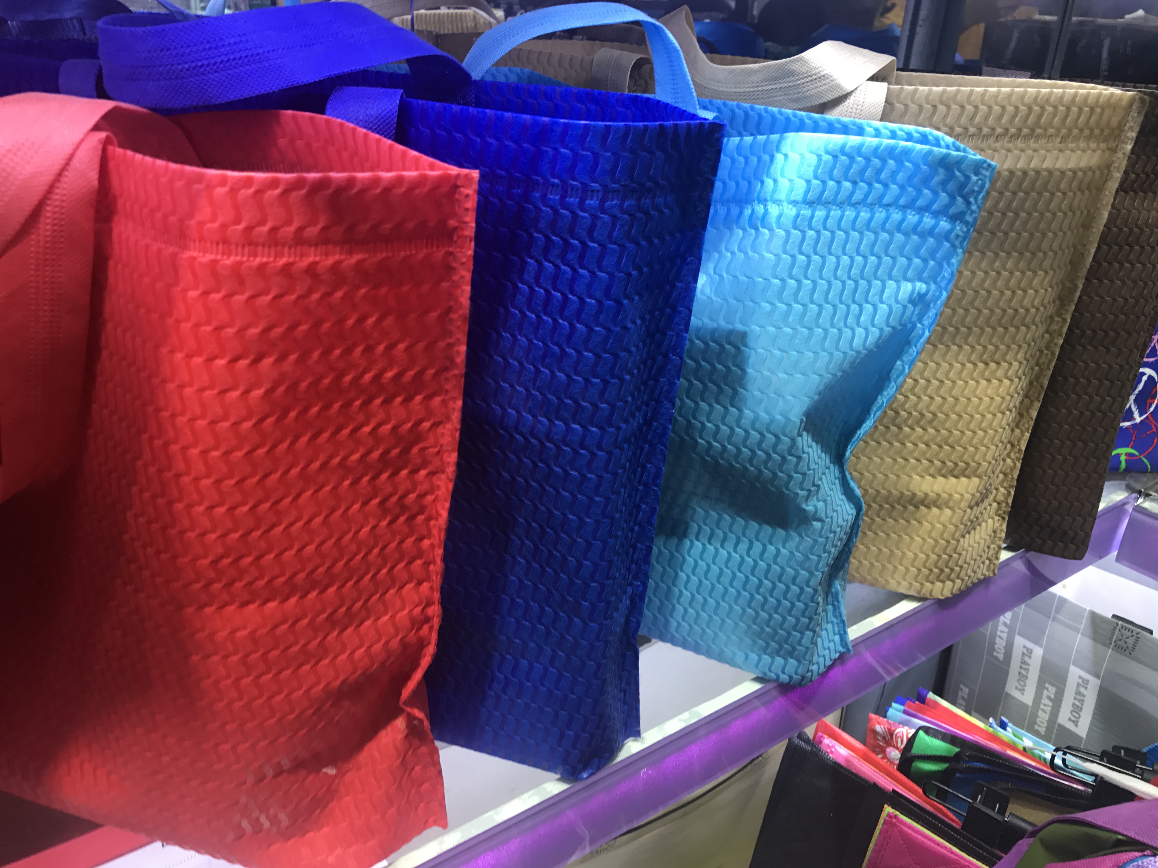 Non-woven fabric bags/eco-friendly bags/handbags/embossed bags/wavy patterns details Picture