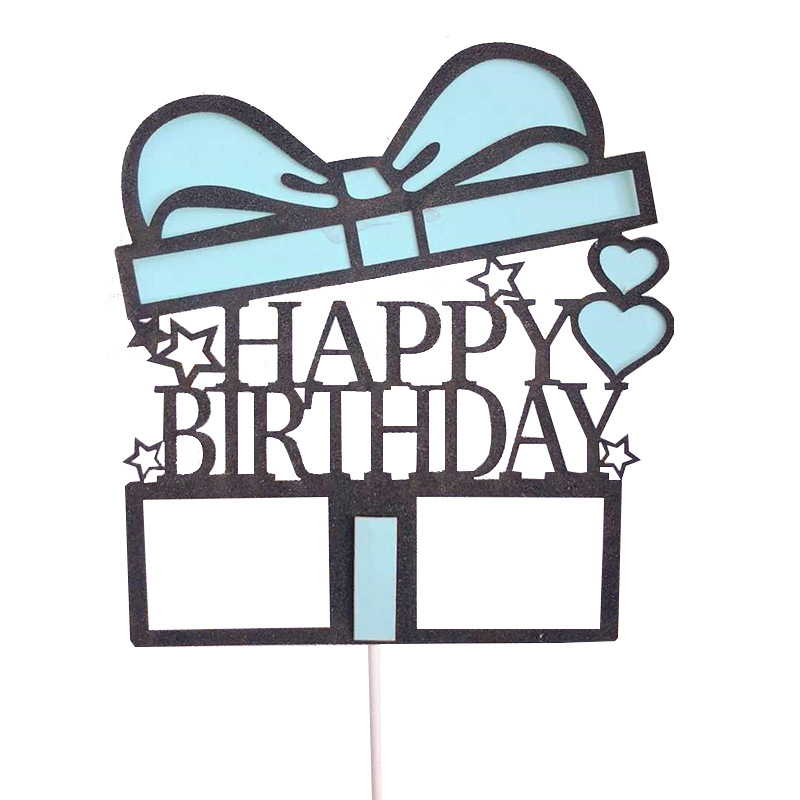 派对蛋糕烘焙装饰礼物礼盒钻石生日装饰生日蛋糕插牌甜品台装饰细节图