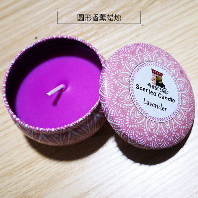 Plant wax soybean wax candle potted pot scented candle simple elegant round scented candle