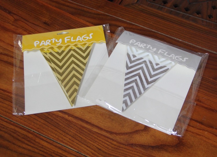 批发烫金三角旗串旗纸质婚庆布置装饰生日派对情人节拉旗横幅制作白底实物图