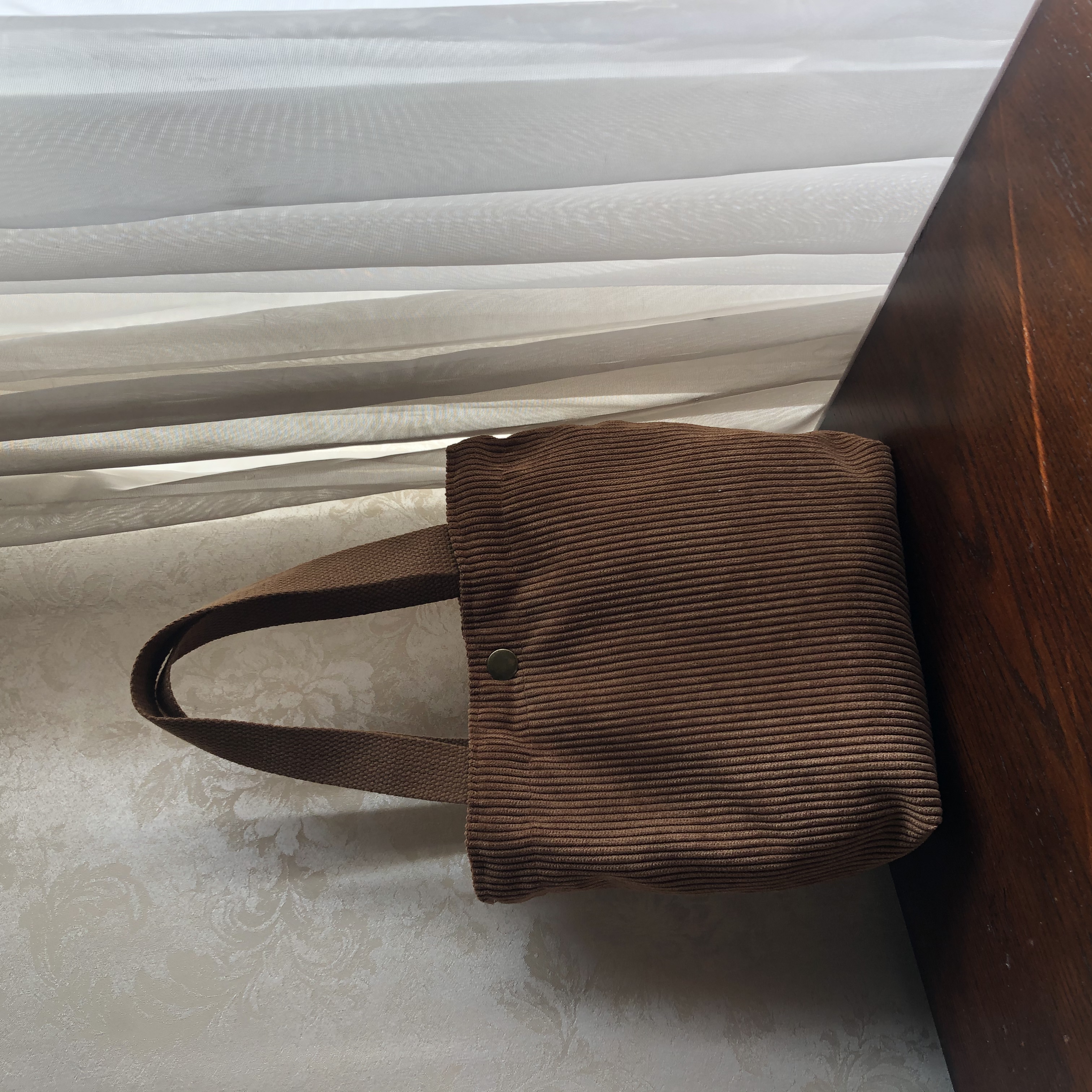 新款灯芯绒帆布包小号饭盒包时尚百搭外贸定制现货