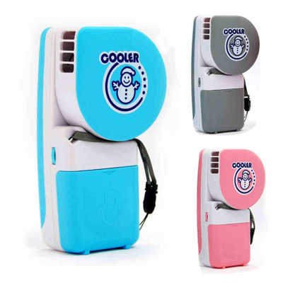 Creative pocket air conditioner Mini fan Snowman USB Battery Refrigeration student portable leafless mini fan