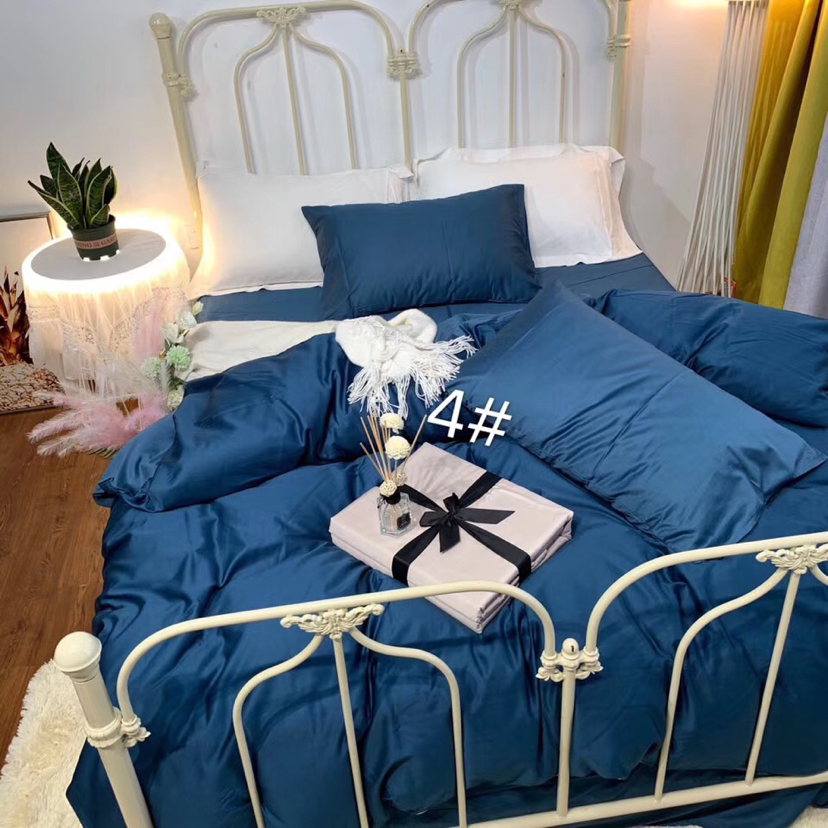 Bedding set of 60-count long-staple cotton solid color all-cotton 4-piece Item Picture