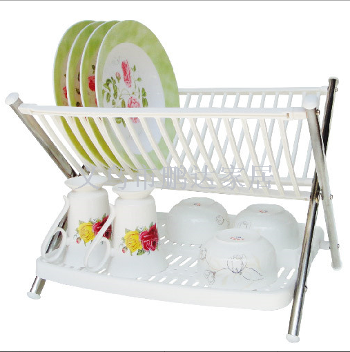 Kitchen storage rack Rack drain rack folding tray bowl rack filter storage rack Kitchen storage rack full figure