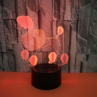 2020 New DOG 3D Lamp 3D Tactile Remote Control 3D Led Visual Lamp Gift 3D Atmosphere Small lamp