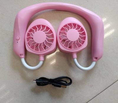 Outdoor sports fan USB portable small fan hanging neck fan portable travel sports portable body can be charged