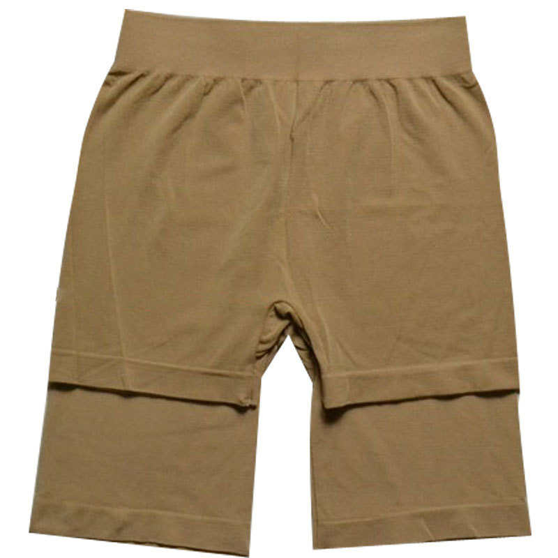 防走光安全裤女夏高腰打底五分纯棉弹力加大码保险短裤薄款胖MM白底实物图