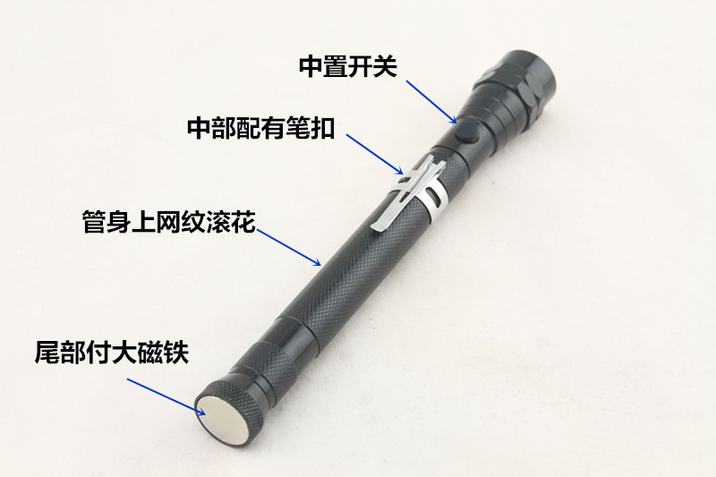 Ninghai flashlight manufacturer supplies 3LED trolley lights, aluminum alloy pickers, magnetic antenna lights. Large quantities at favorable prices Specification image
