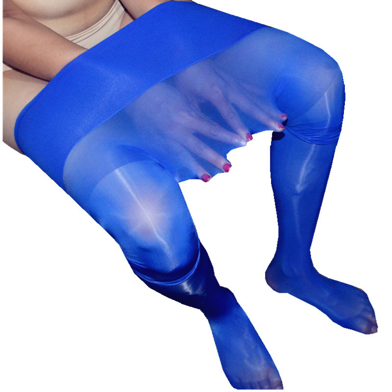 新品性感无缝油光丝袜无痕连裤袜超薄隐形全透明油亮情趣打底袜女白底实物图