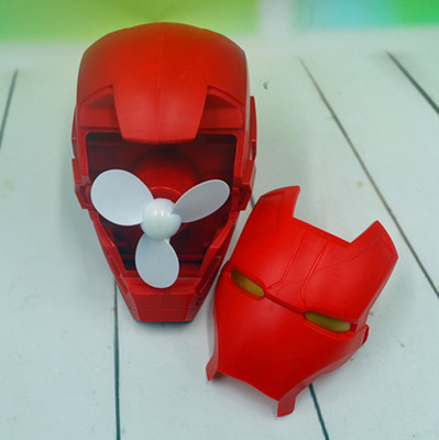 New cartoon Iron Man rechargeable fan for children's toys summer giveaway full figure