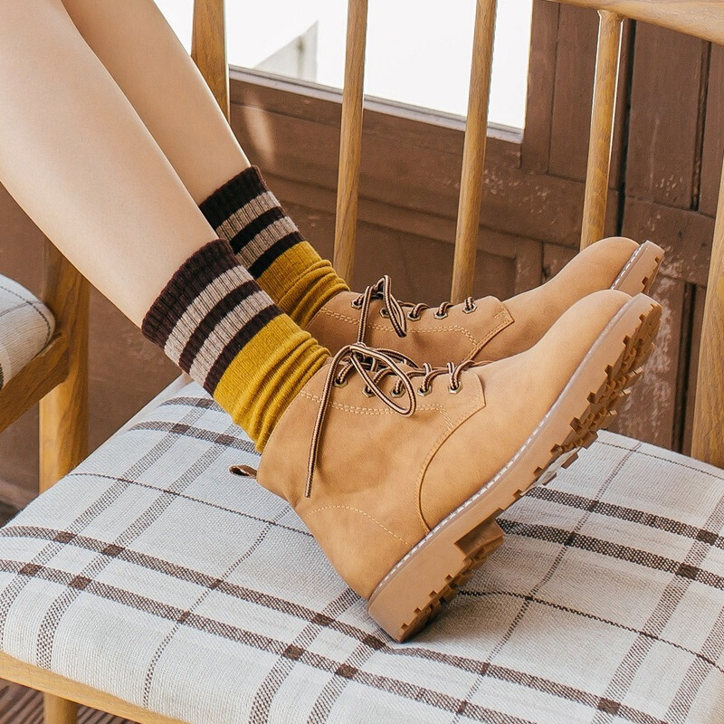 厂家批发堆堆袜女士长筒袜子韩版秋冬厚款中筒袜子纯色长袜女棉袜产品图