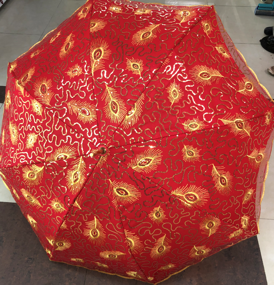 红雨伞婚庆结婚出门用红色伞新娘伞两用出嫁婚伞复古高档折叠中式