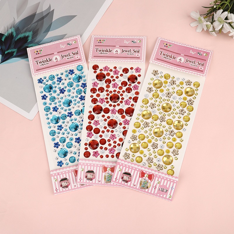 厂家直销宝石贴贴纸儿童钻石贴亚克力水晶贴女孩立体装饰宝石贴画详情图1