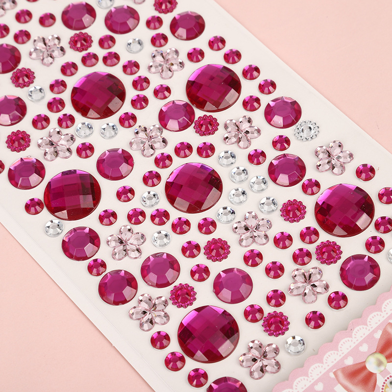 厂家直销宝石贴贴纸儿童钻石贴亚克力水晶贴女孩立体装饰宝石贴画详情图3