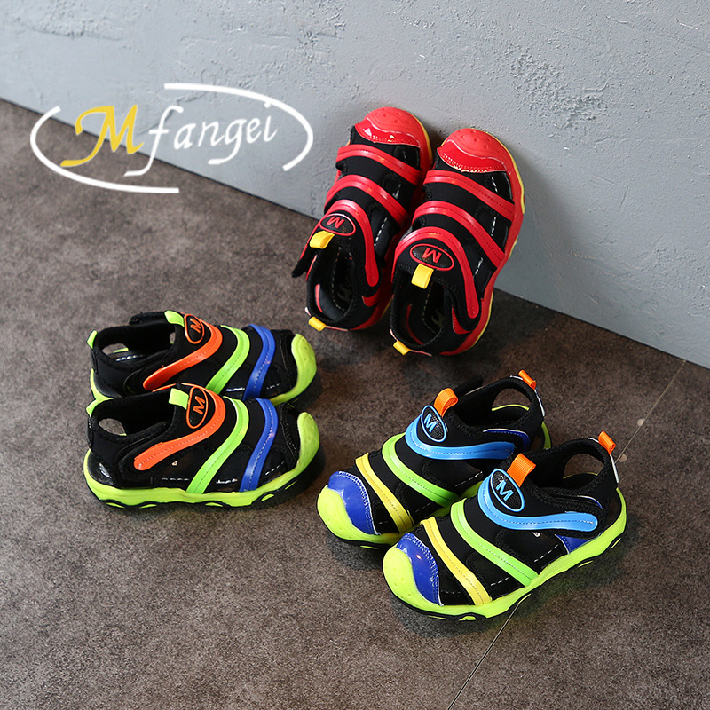 Summer 2020 new super Korean children's baby sandals beach shoes Mei Fang Children's shoes Caterpillar shoes