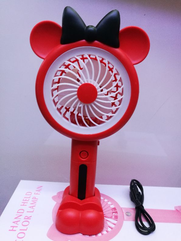 Manufacturer direct sale, small fan of mobile phone bracket, small fan of 7 colour lamp, charge small fan