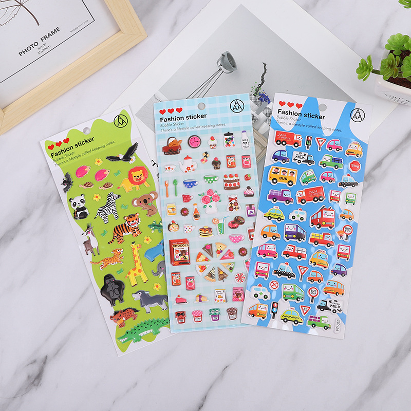 厂家直销卡通立体泡棉贴纸 益智早教动漫时尚贴纸 儿童奖励泡泡贴贴纸卡通贴纸详情图5