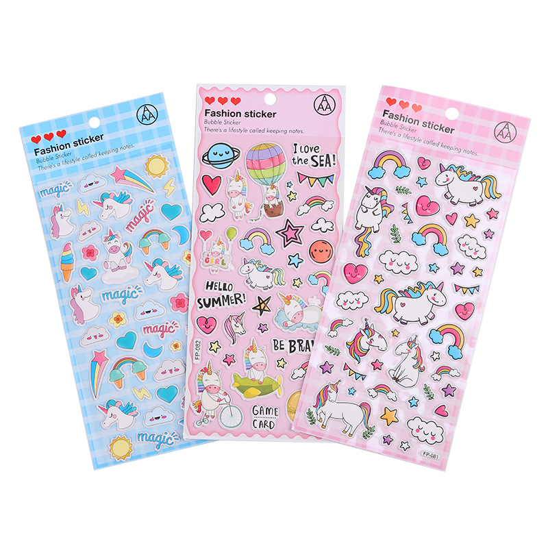 厂家直销卡通立体泡棉贴纸 益智早教动漫时尚贴纸 儿童奖励泡泡贴贴纸卡通贴纸详情图2