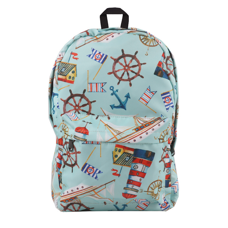 Cross-border popular schoolbag sailor printed backpacks wholesale customized wearable leisure high school student cartoon backpacks thumbnail