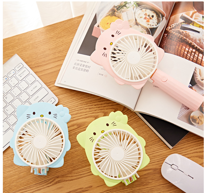 [Factory Direct Sale] Handheld Lithium Battery Charging Fan 2020 Frog Bear Ear Charging Fan X5 Specification image