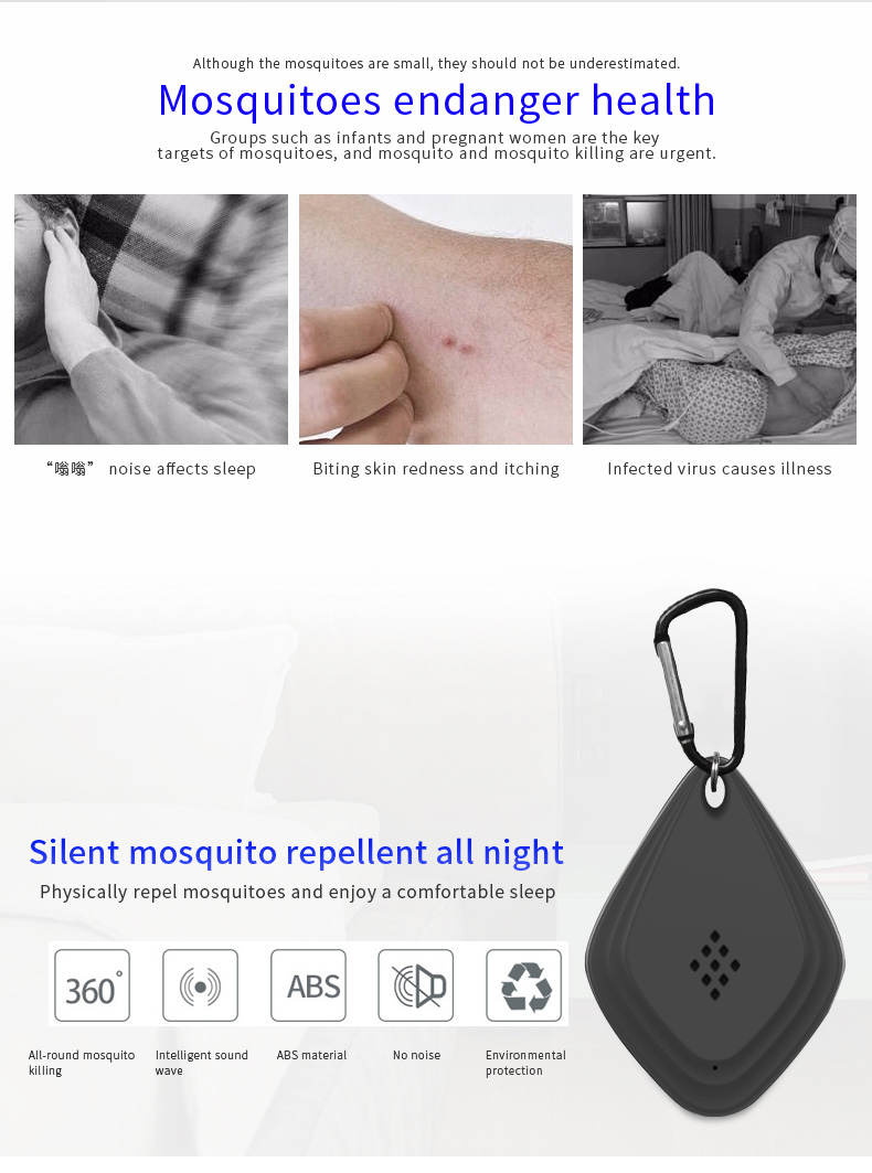 Intelligent inverter outdoor mosquito repellent, USB charging portable mosquito repellent for infants and pregnant women, environmentally friendly Item Picture